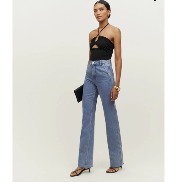 Reformation Denim - Reformation Jeans Brynn High Rise Wide Leg Trouser Jeans sz 27